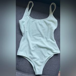 Billabong textured teal one piece